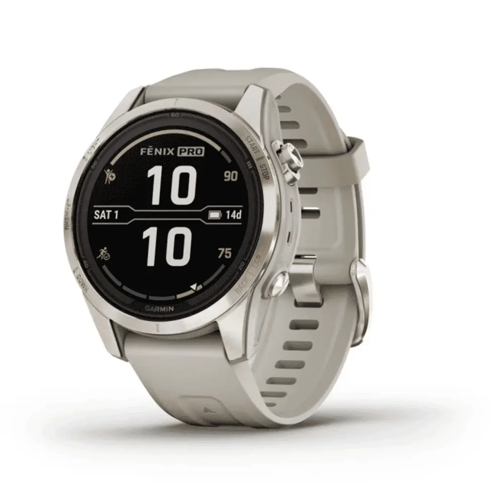 Garmin - Fēnix® 7S Pro – Sapphire Solar Edition 1