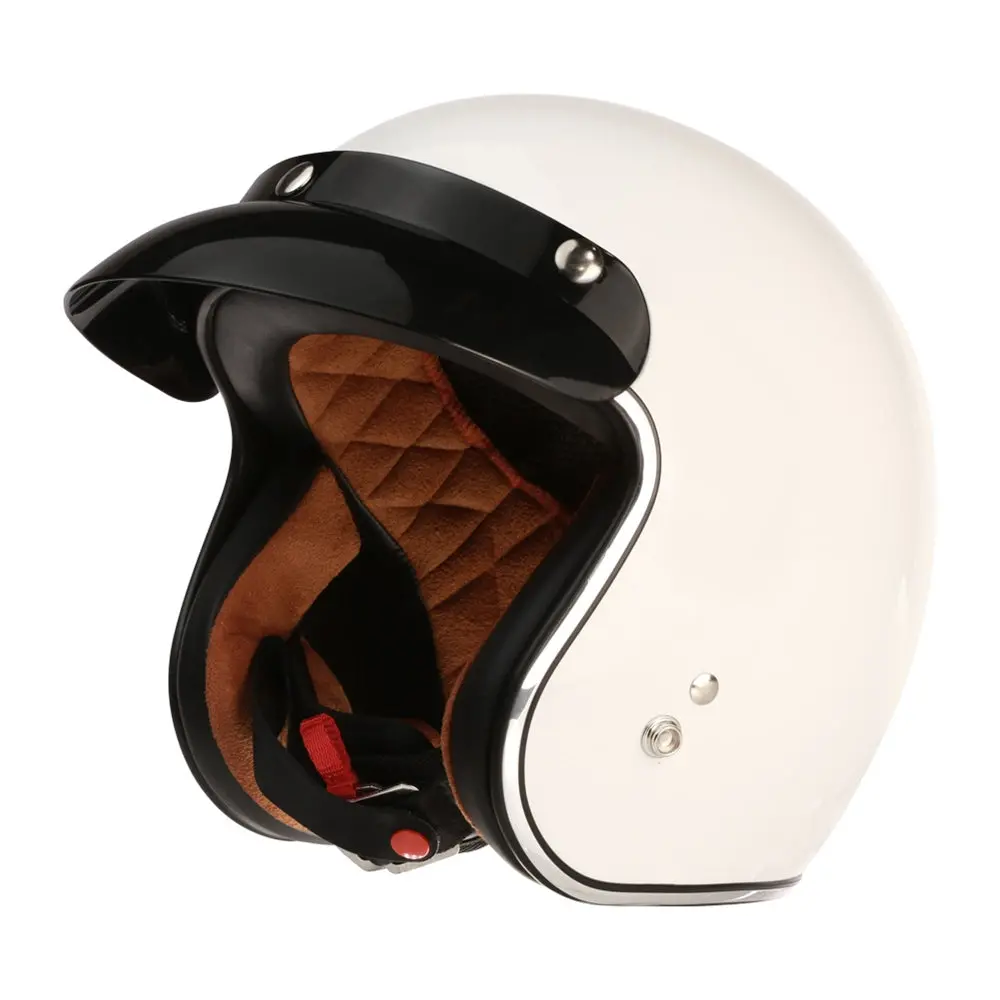 Prima Helmet (White, 3/4 Open Face); Genuine Color Matched 1