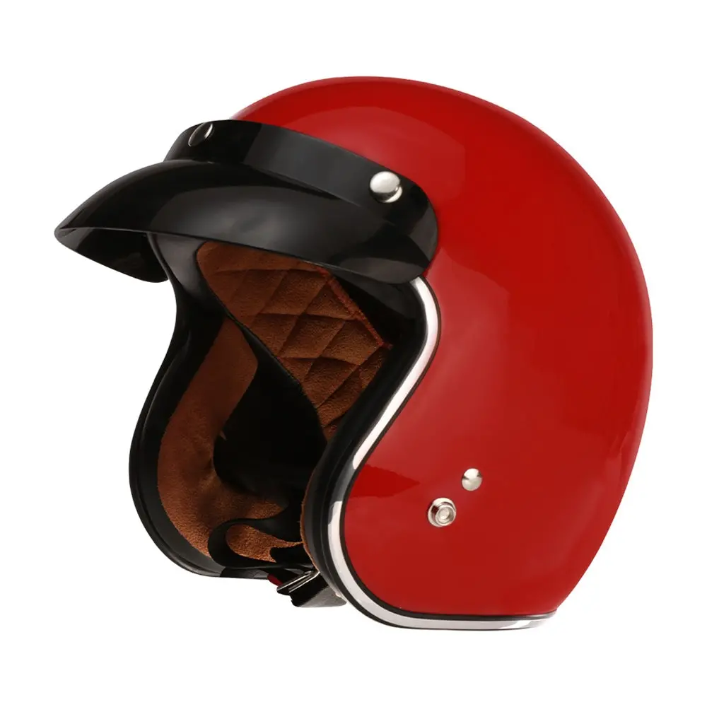 Prima Helmet (Red, 3/4 Open Face); Genuine Color Matched 1