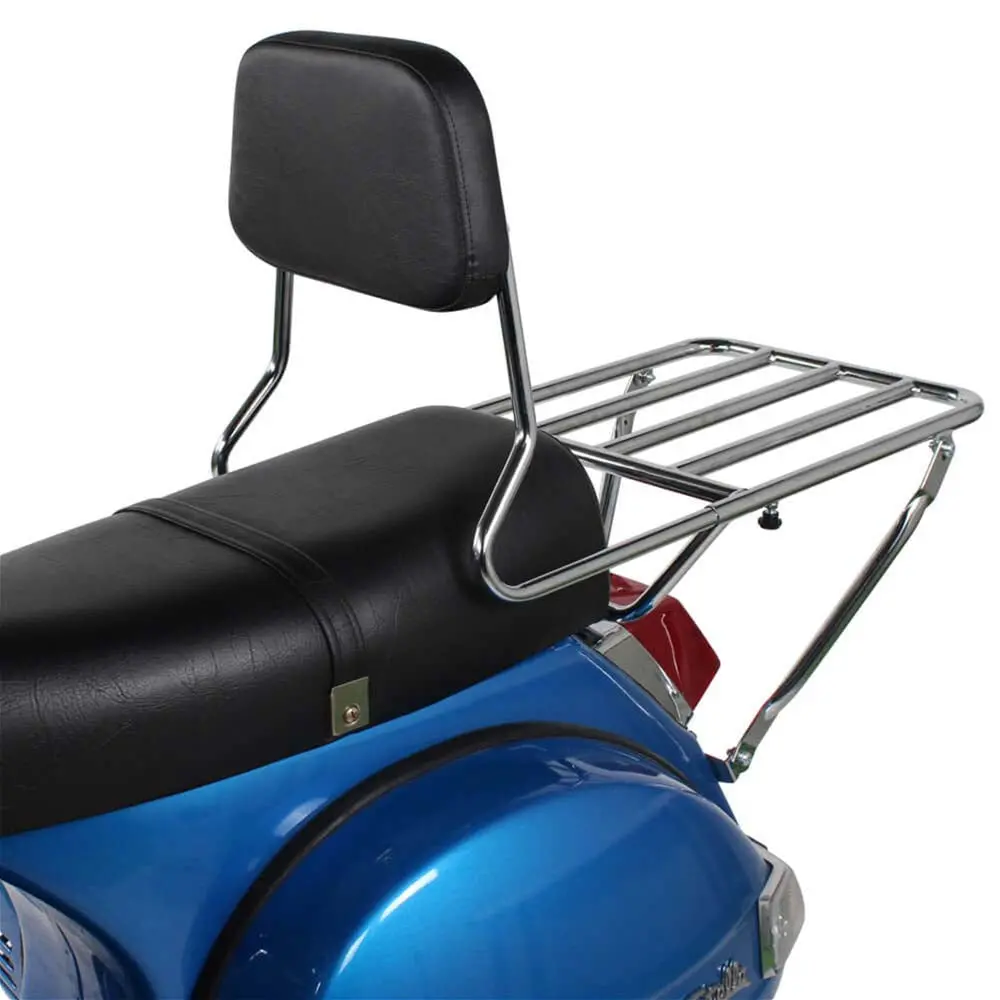 Prima Bbq Rear Rack (W/ Backrest); Vespa P Series, Stella 1