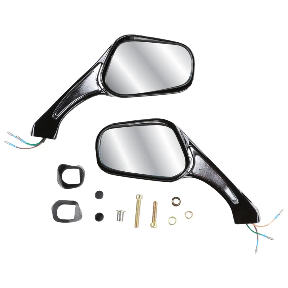 Blue Line Sport Mirrors (Black, 8Mm); Standard Thread 1