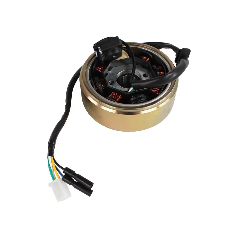 Stator And Flywheel (8 Coil, 5 Wire); Gy6 1