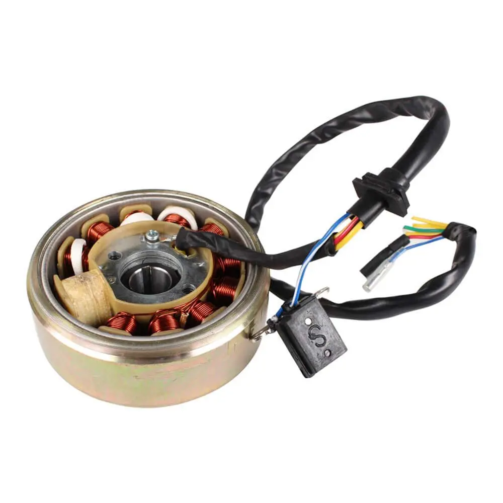 Stator (11 Coil, 6 Wire, With Flywheel); Gy6 Version 2 1