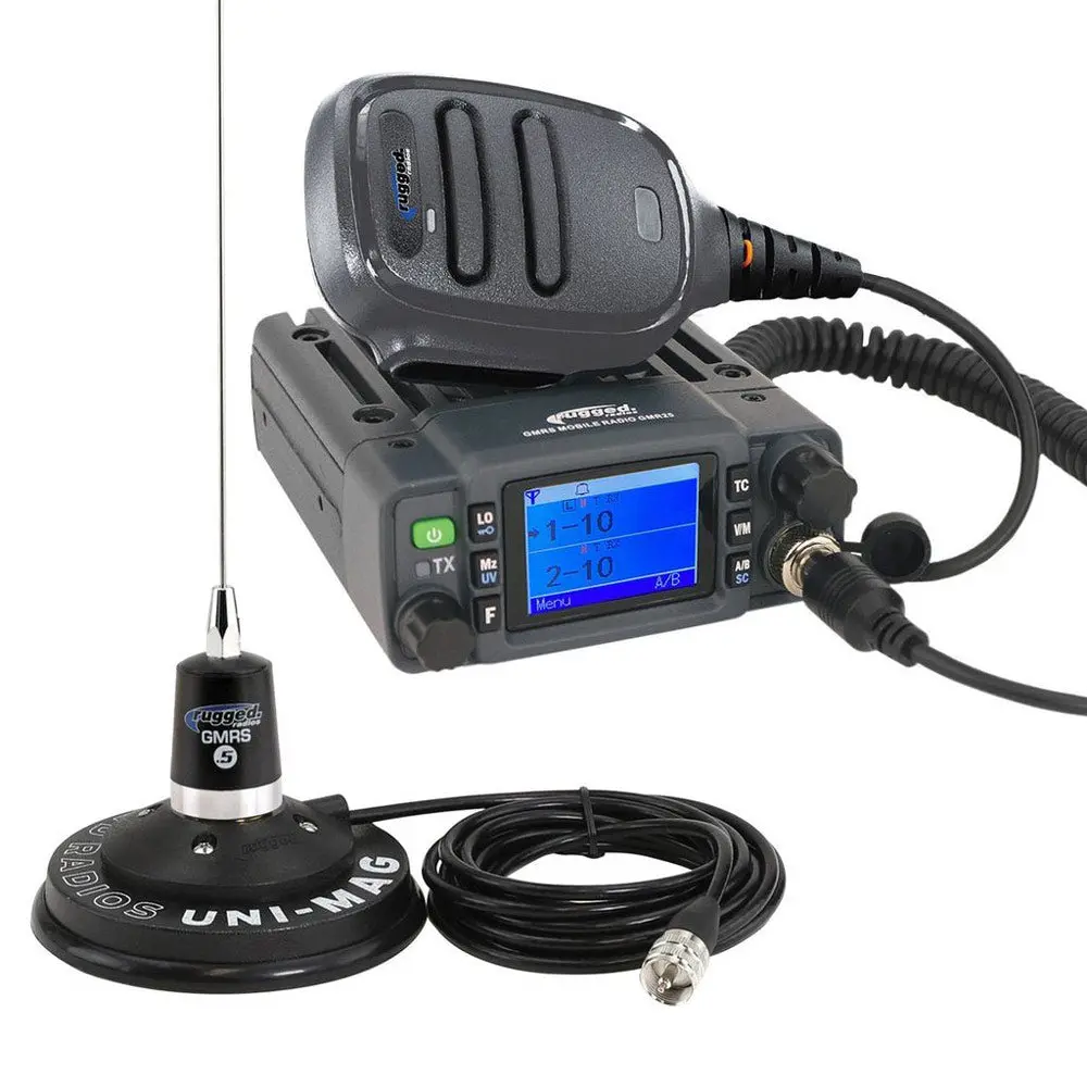 Rugged Radios - Radio Kit - Gmr25 Waterproof Gmrs Band Mobile Radio With Antenna 1