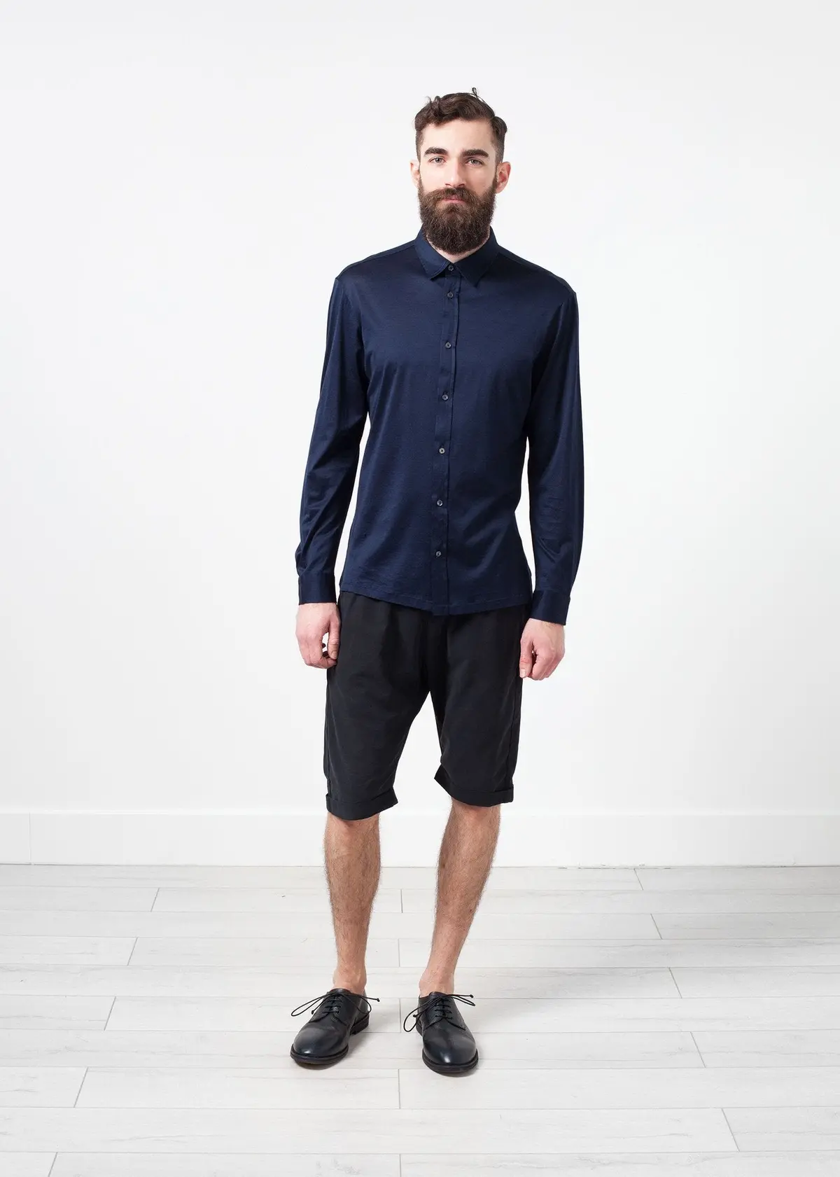 Scotland Button-Up In Navy 2