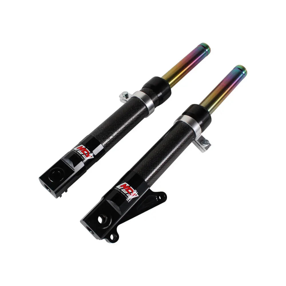 Ncy Front Forks, Disctype, Carbon Fiber - Honda Dio, Ruckus 1