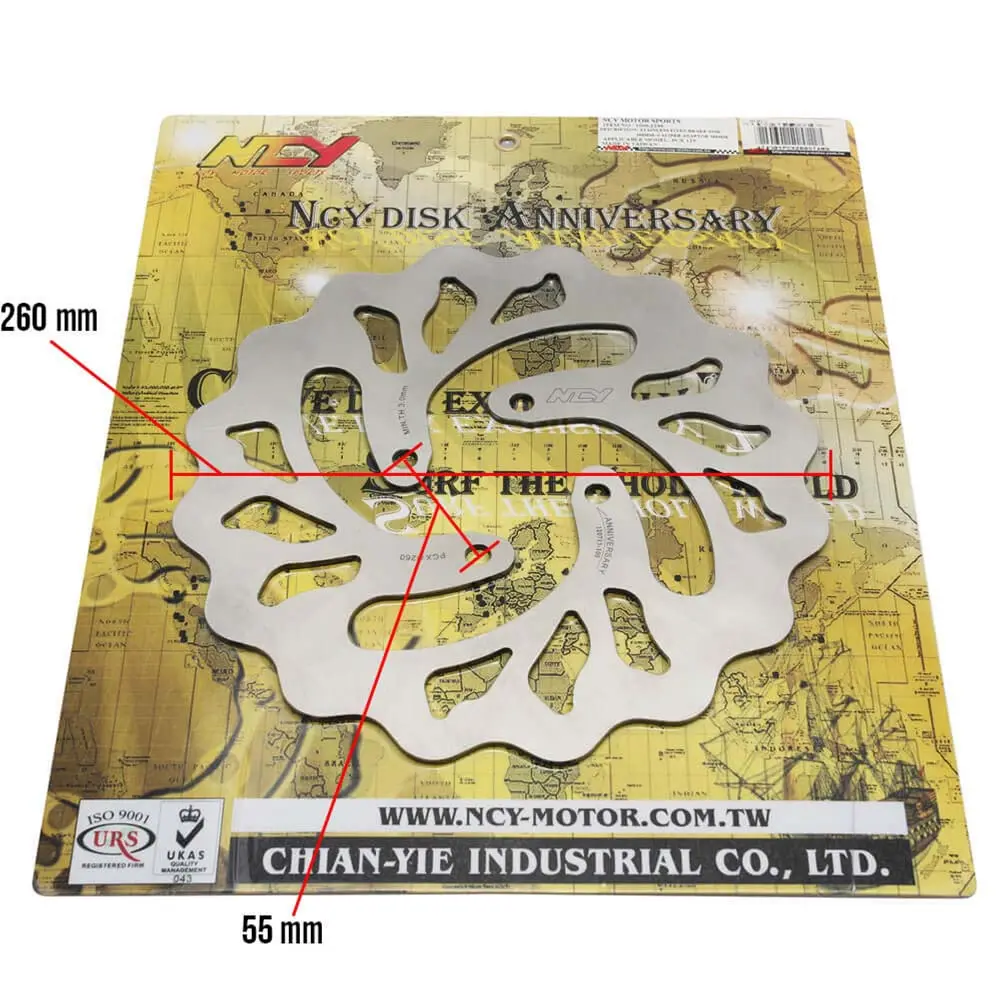 Ncy Brake Disc W/Adapter (Fixed, 260Mm); Honda Pcx 1