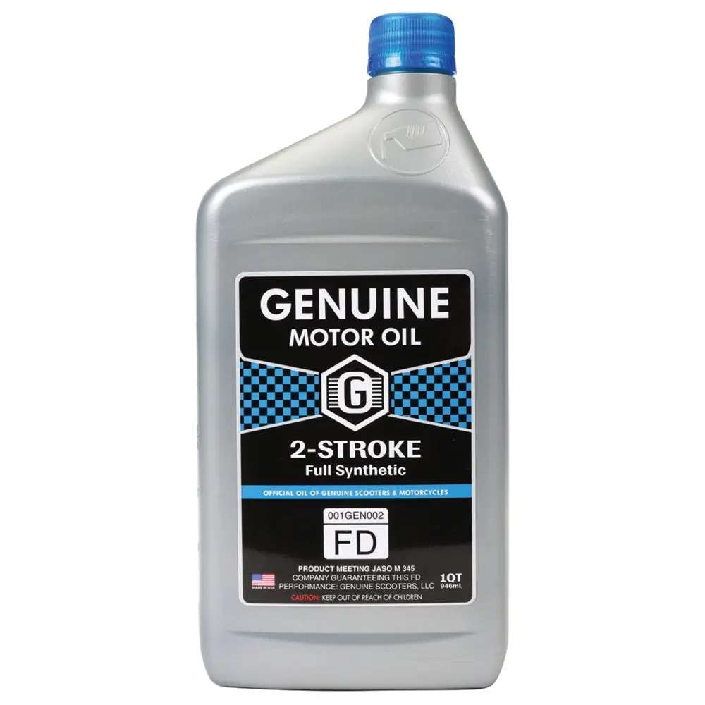 Genuine 2T Motor Oil (Full Synthetic Jaso Fd); 1 Quart 1