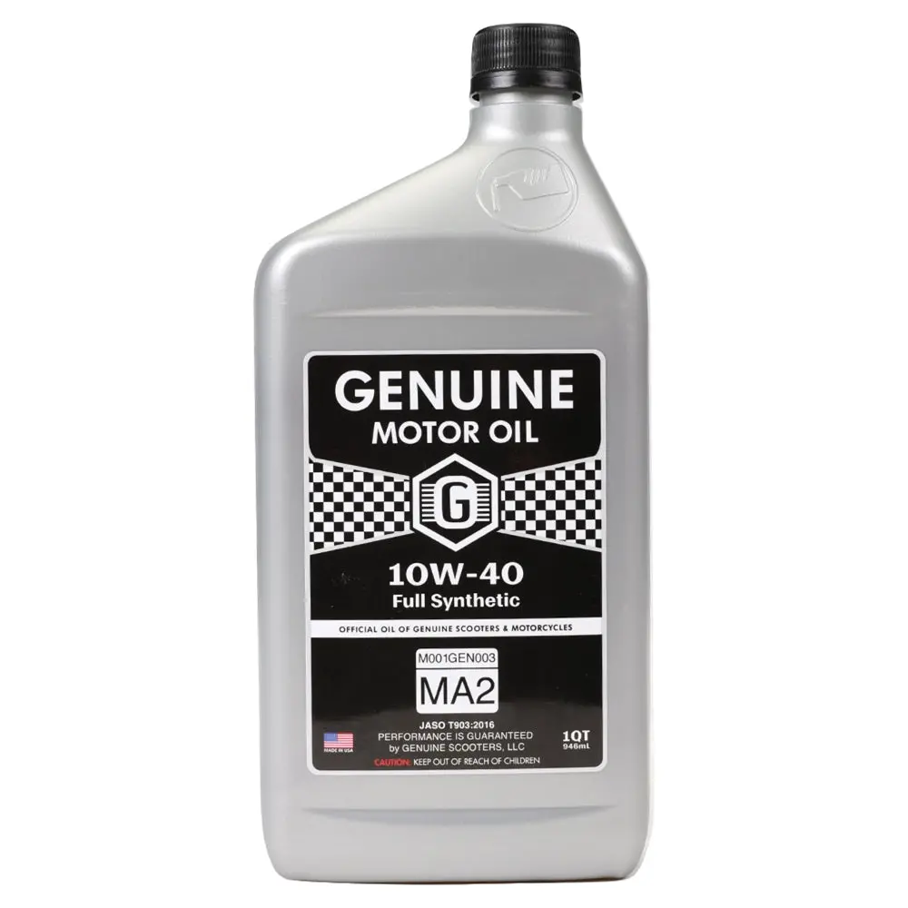 Genuine 4T Motor Oil (10W40, Full Synthetic Ma-2); 1 Quart 1