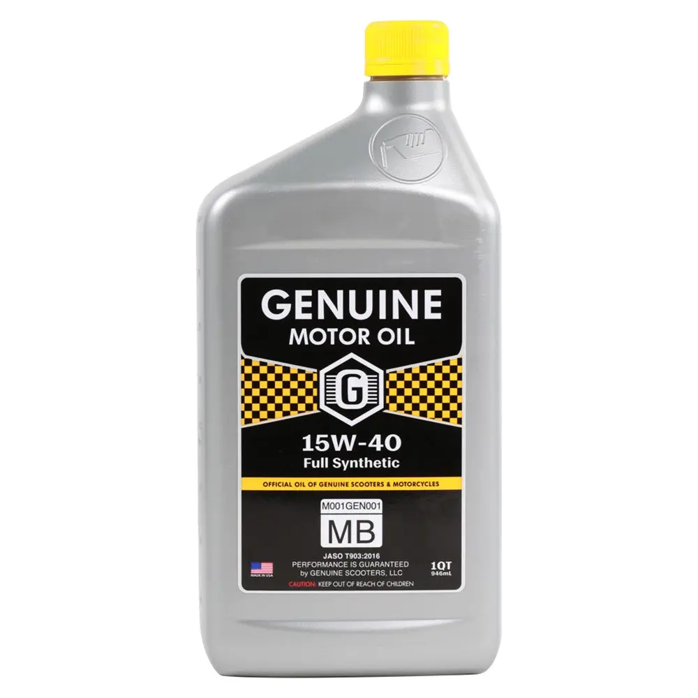 Genuine 4T Motor Oil (15W40, Full Synthetic Mb); 1 Quart 1