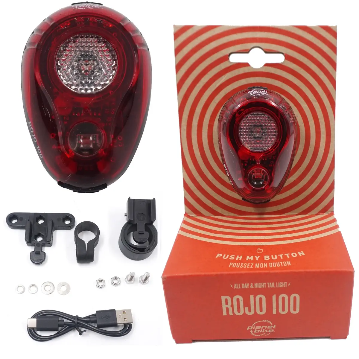 Planet Bike Rojo 100 Usb Led Taillight 1