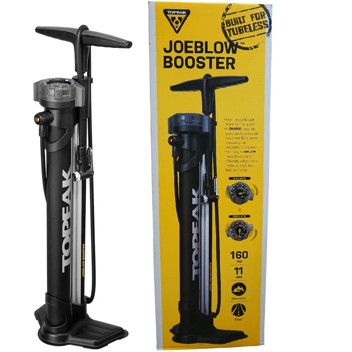 Topeak Tjb-Bst3 Joe Blow Booster Iii Floor Pump With Gauge 1