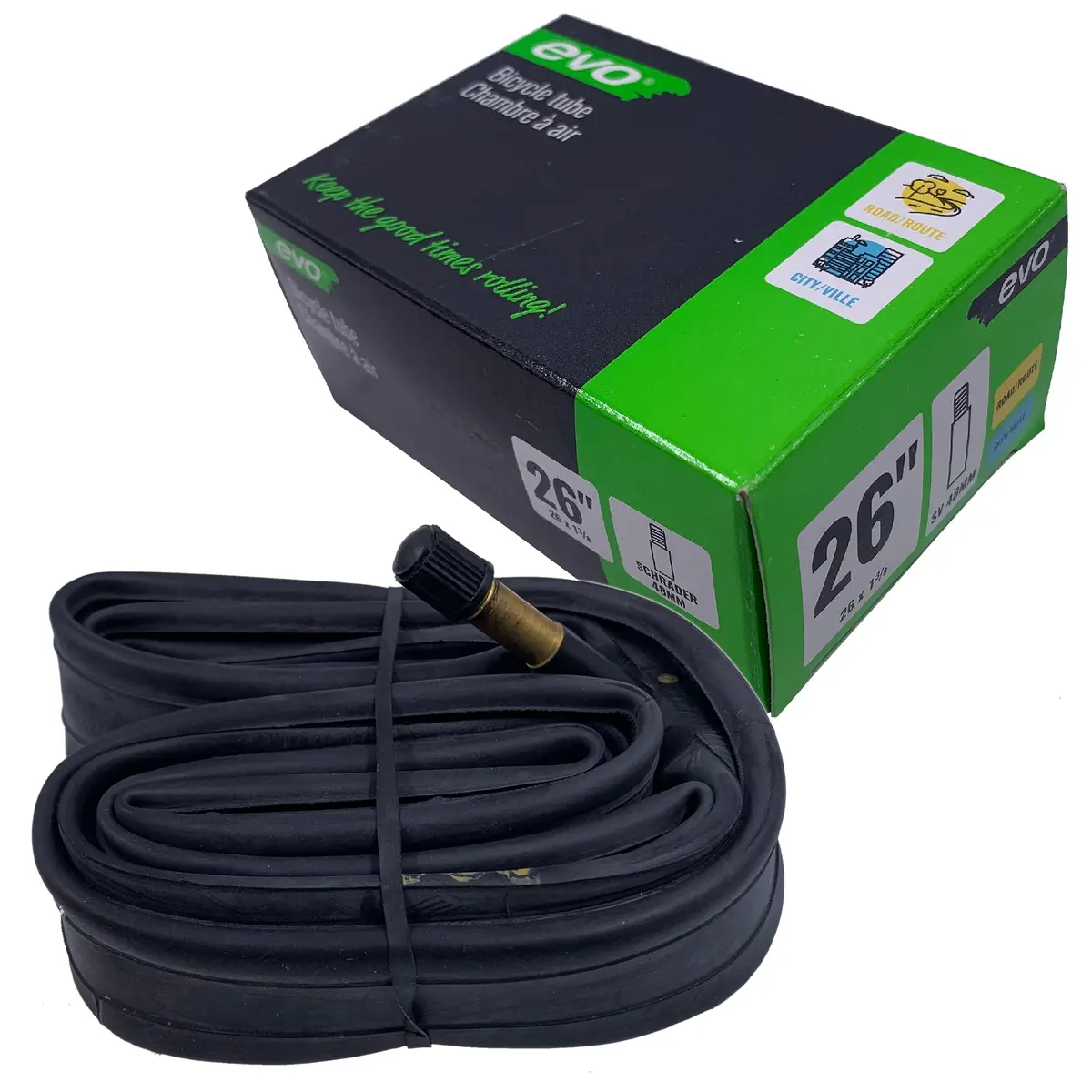 Evo Schrader Tube 26X1-3/8 48Mm Schrader 1