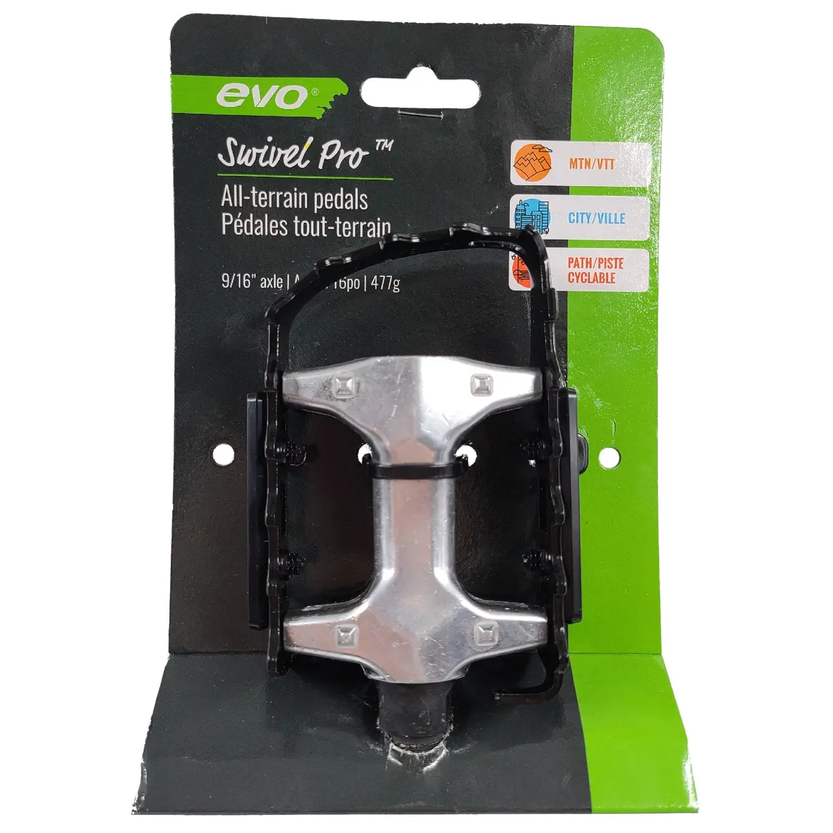 Evo Swivel Pro 9/16" Alloy Black Pedals 1