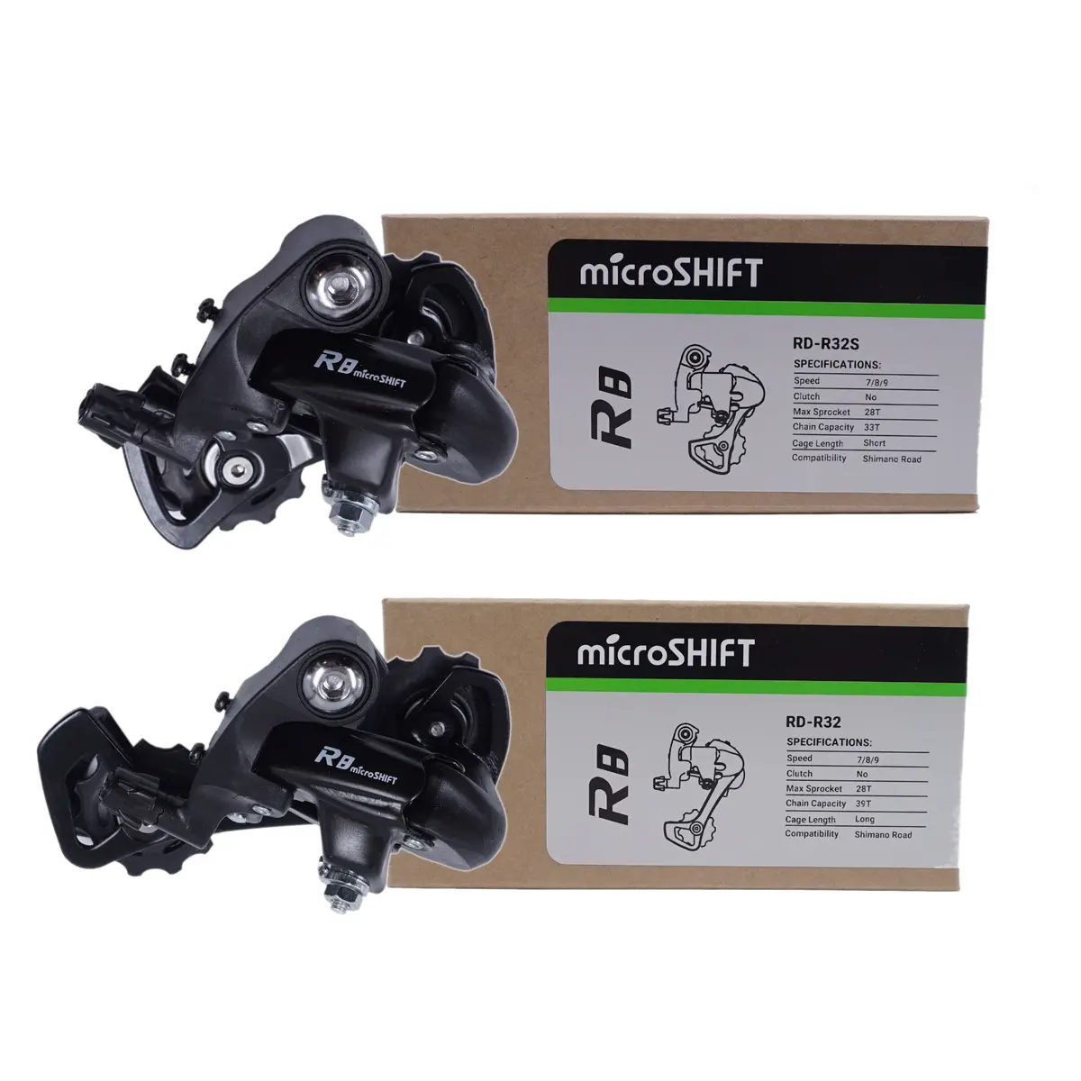 Microshift R8 8, 9 Speed Rear Derailleur 1