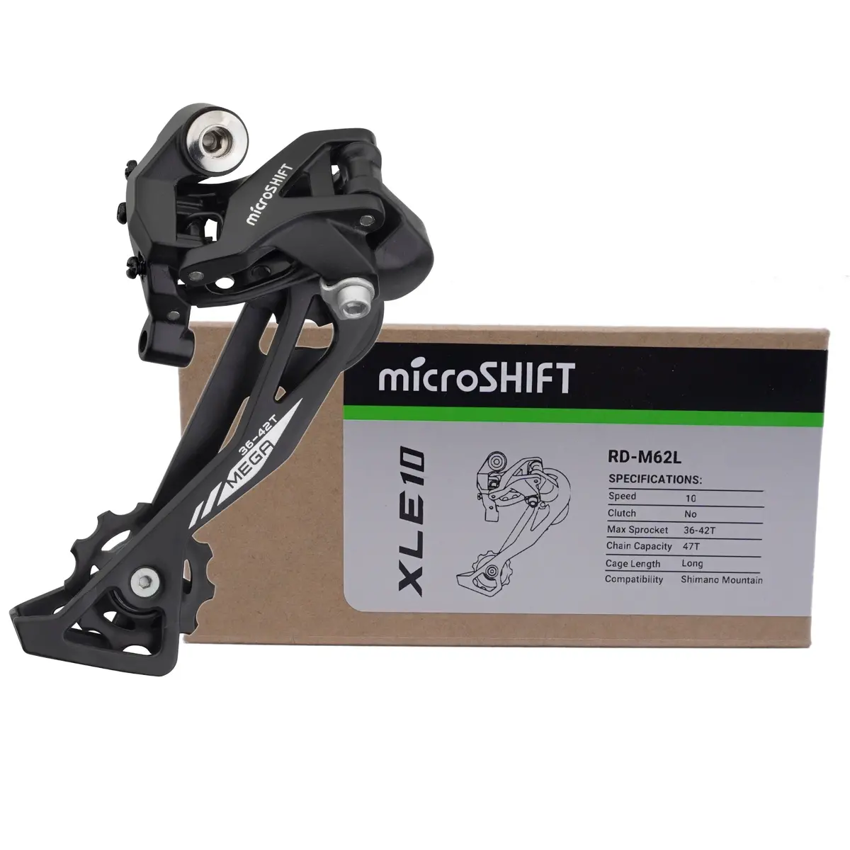 Microshift Xle 10 Speed Long Cage Rear Derailleur 1
