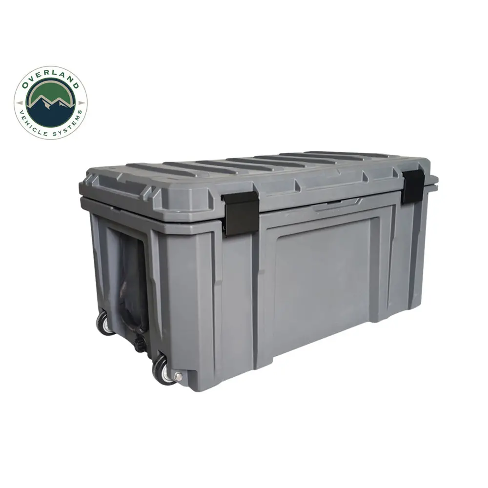 Overland Vehicle Systems - D.B.S. - Dark Grey 169 Qt. Dry Box With Wheels, Drain & Bottle Opener 1