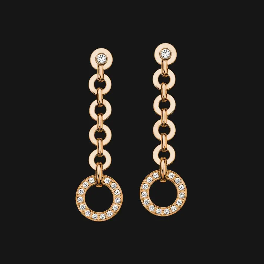 18K Dangling Pendant Earrings 1