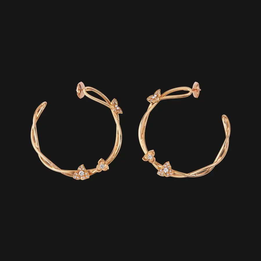 18K Intertwined Earrings 1