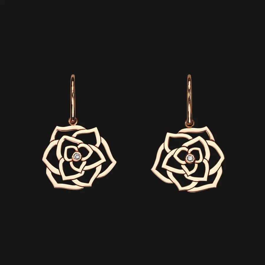 18K Wire Bloom Earrings 1