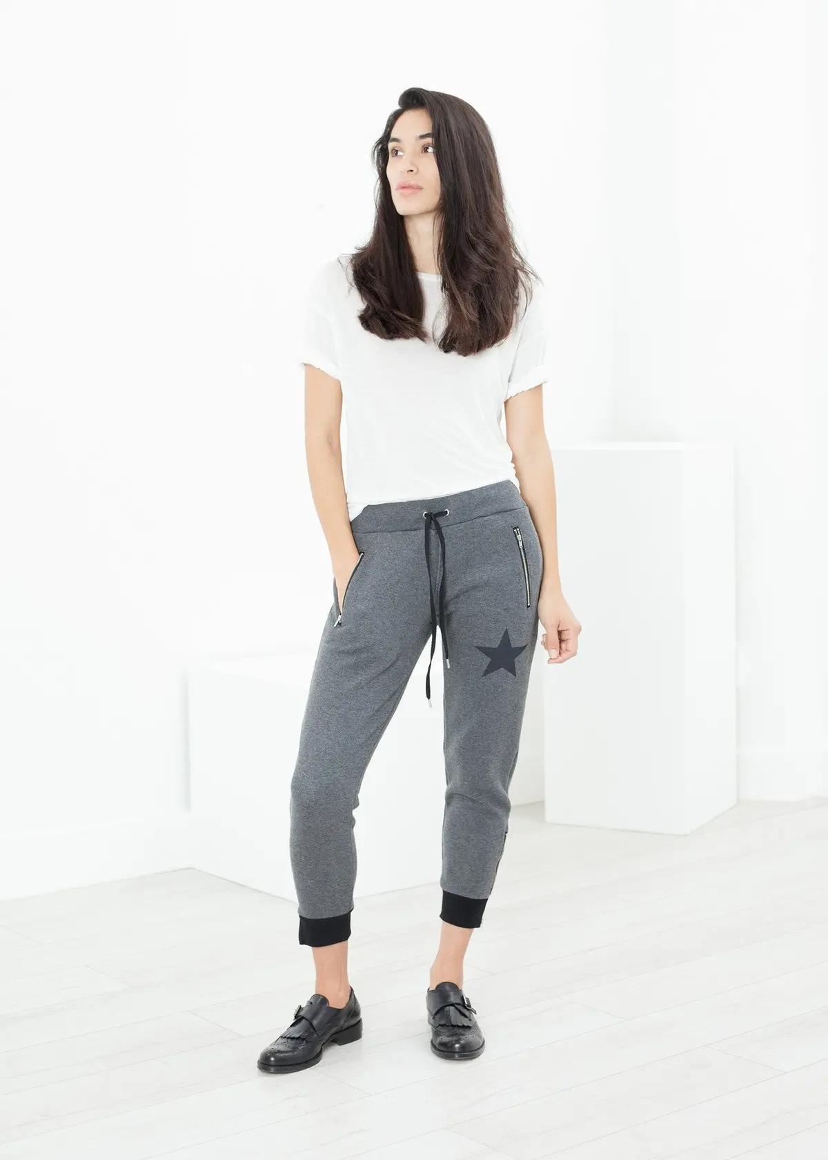 Loopwheeler Star Pant In Grey 1