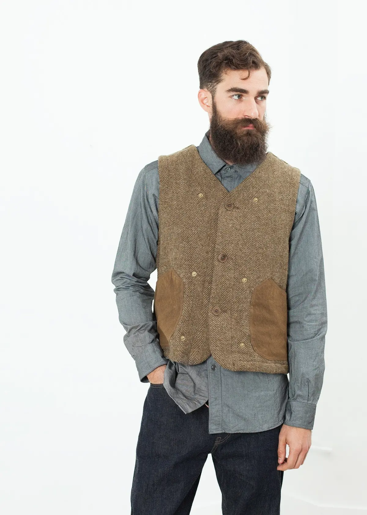 Work Vest In Tan 1