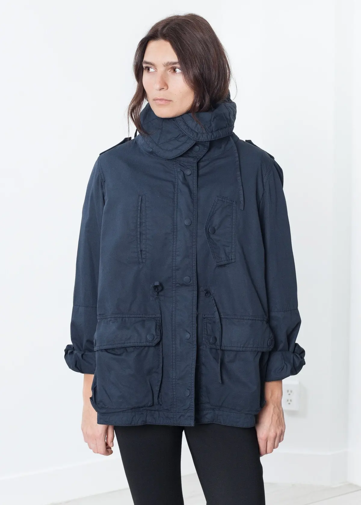 Marquee Coat In Steel 1