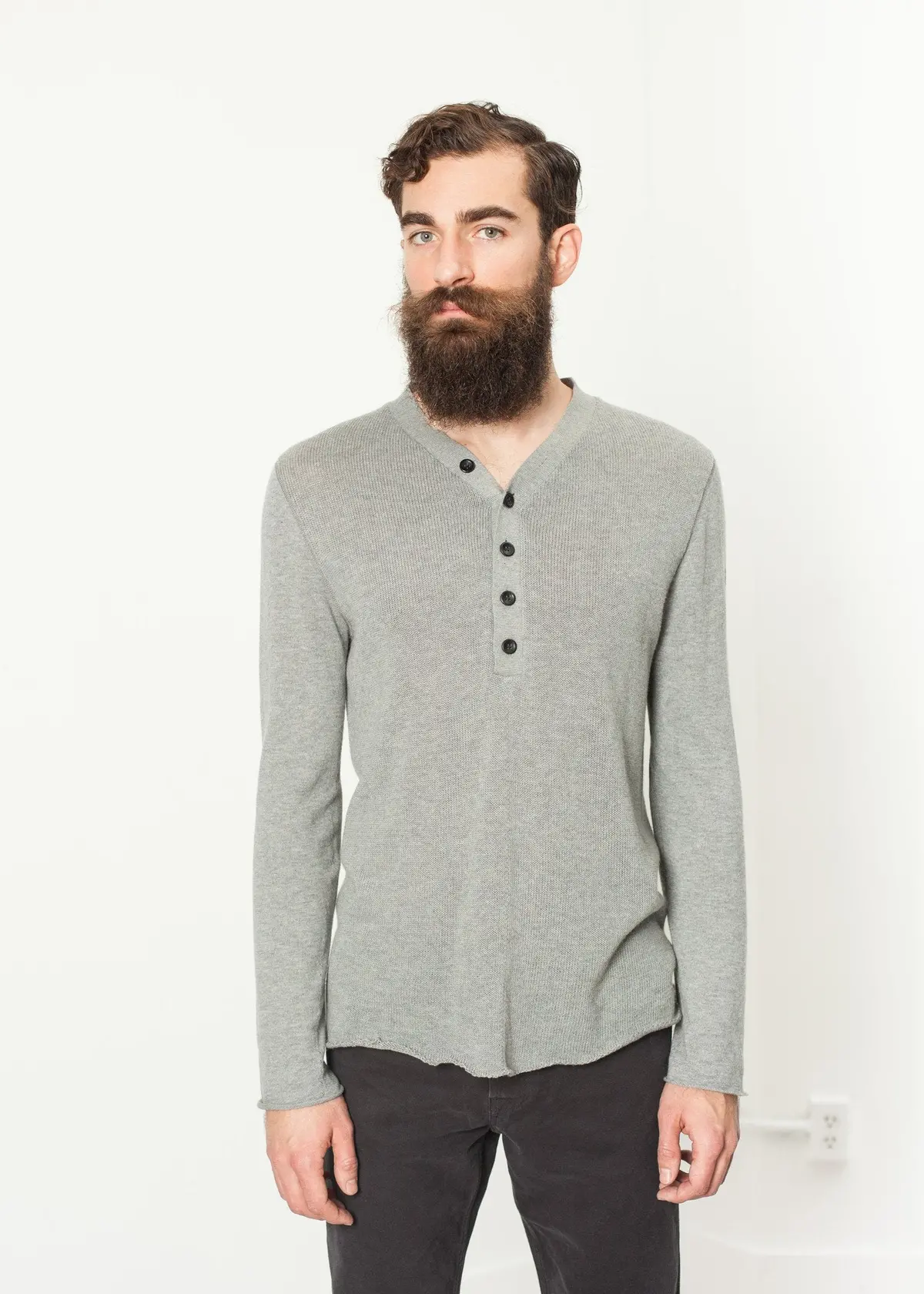 Garbo Henley In Grey 1