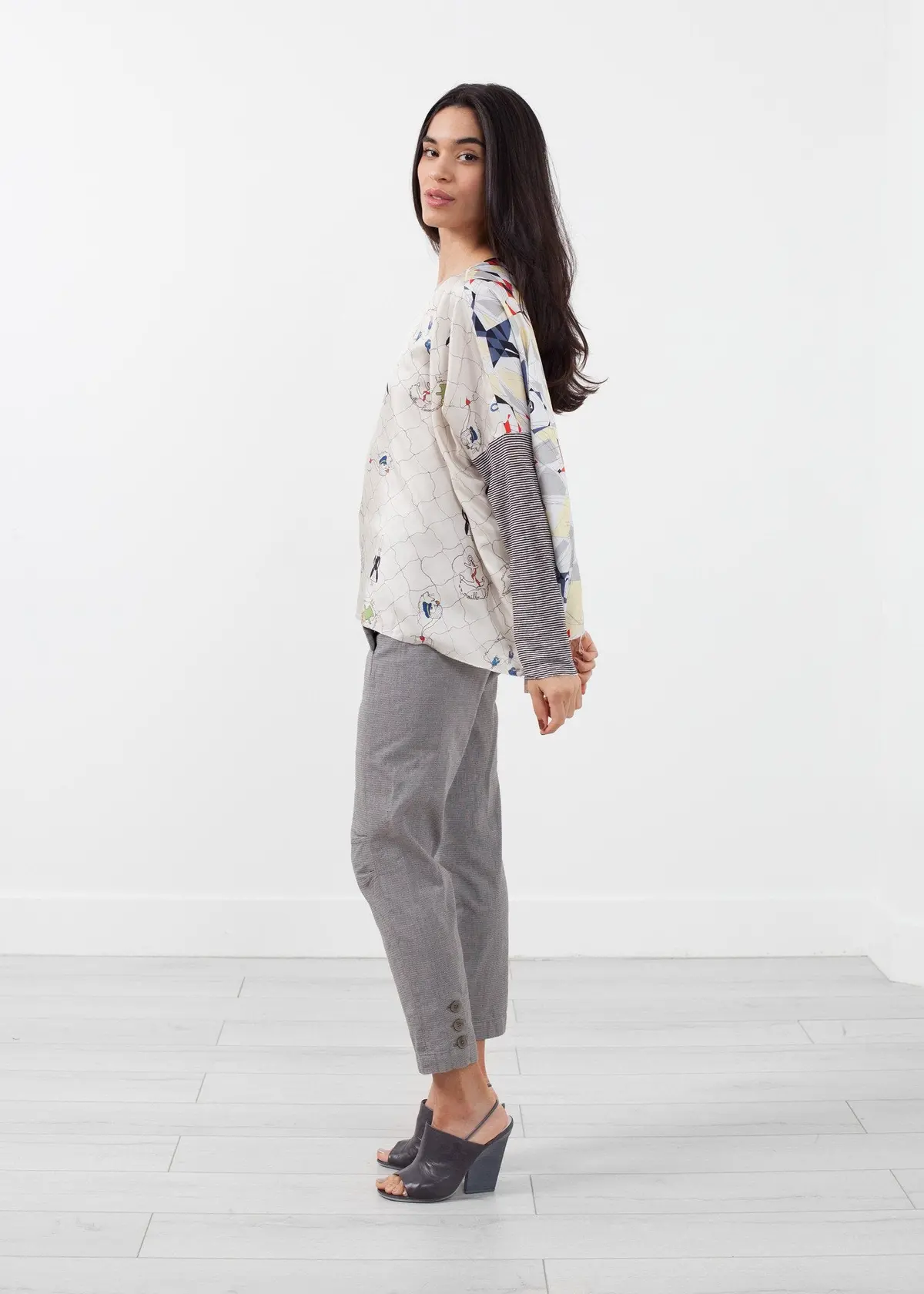Long Sleeve Box Blouse 1