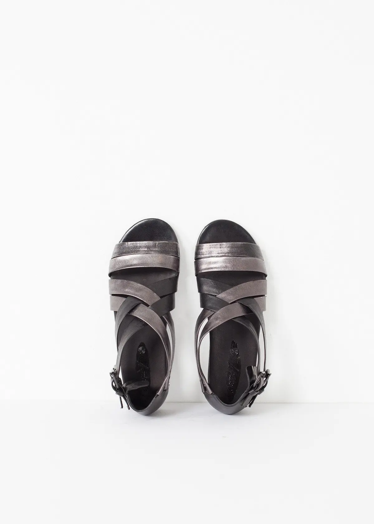 Wrap Sandal In Black/Steel 2
