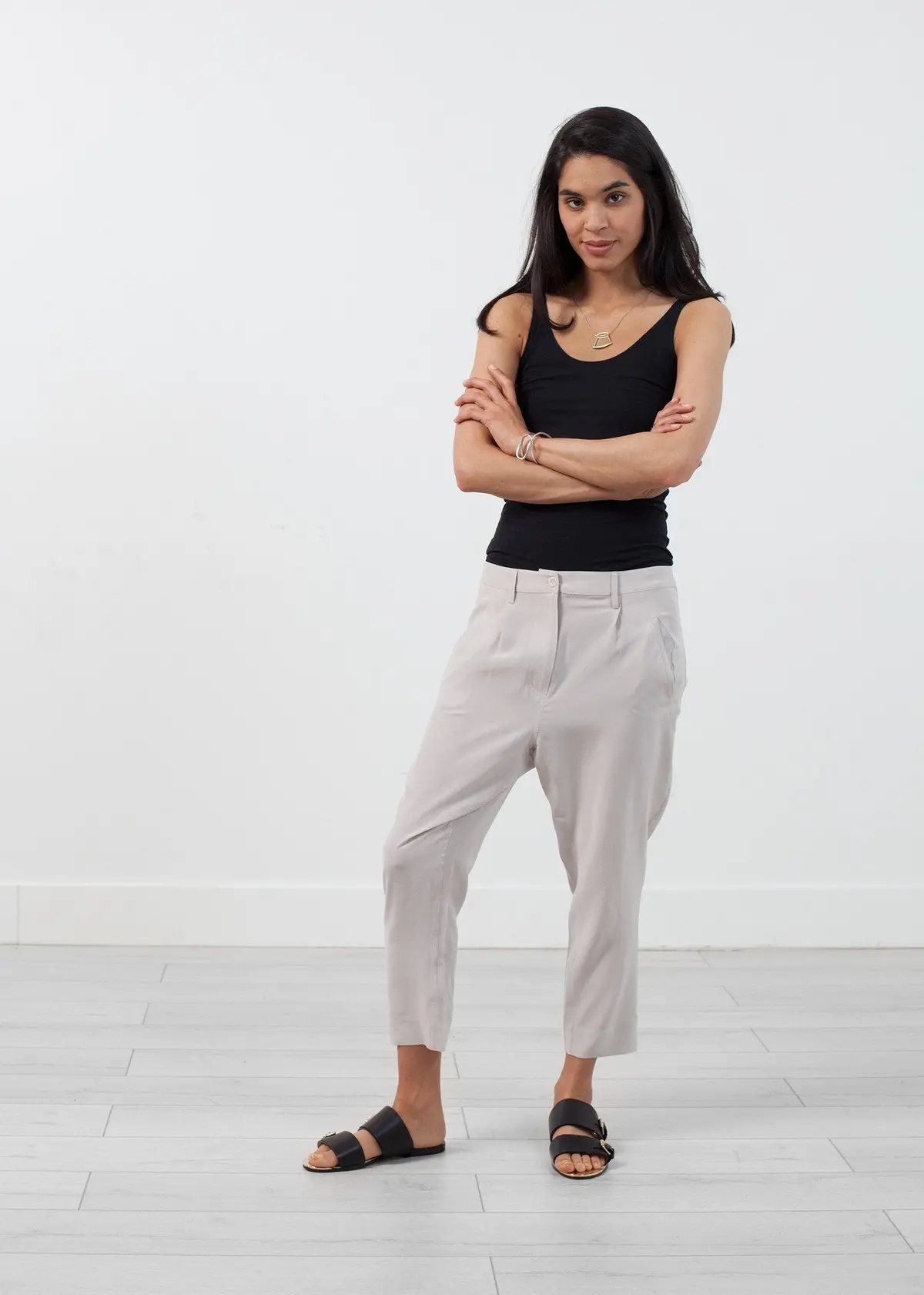Silk Drop Crotch Pant 1