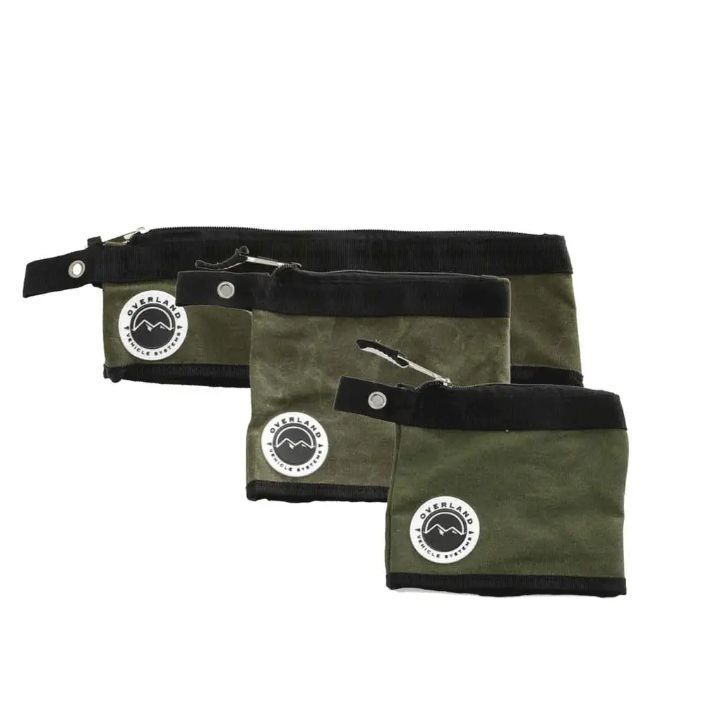 Overland Vehicle Systems - Small/Medium Size 3-Bag Set Of Storage Bags - #12 Waxed Canvas 1