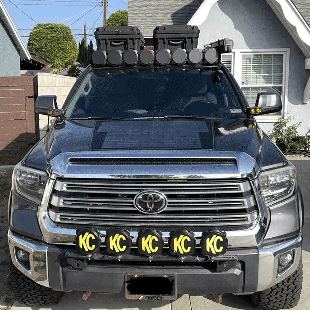 Lensun Solar - 90W Hood Flexible Solar Panel - Toyota Tundra (2014-2021) 1
