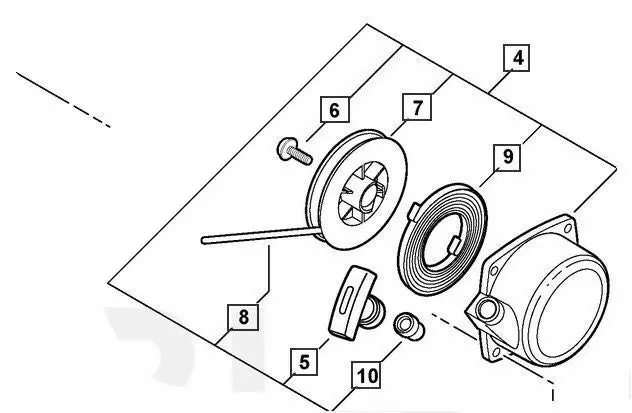 A051000190 Genuine Echo / Shindaiwa  Starter Recoil Assembly Srm-410U Srm-400 1