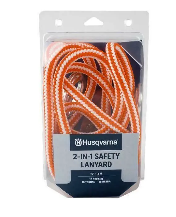 596936401 Genuine Husqvarna 2-In-1 Safety Lanyard 16 Strand Rope 1