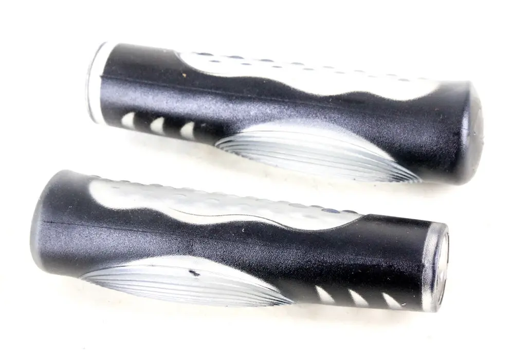 Lot Of 5 Pairs Handlebar Grips Bar Mountain Cross Bike Bicycle Black/Clear New 1