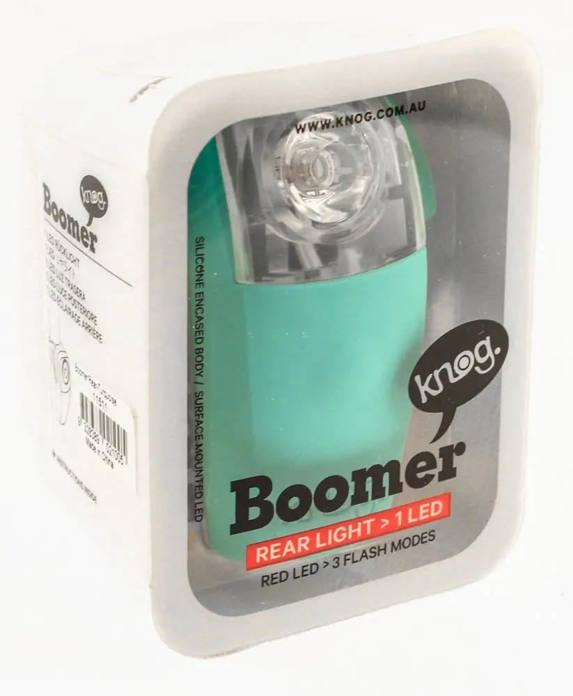 Knog Boomer 1 Red Led Bike Rear Light Turquoise 7 Lumens 3 Mode 600M Vis New 1