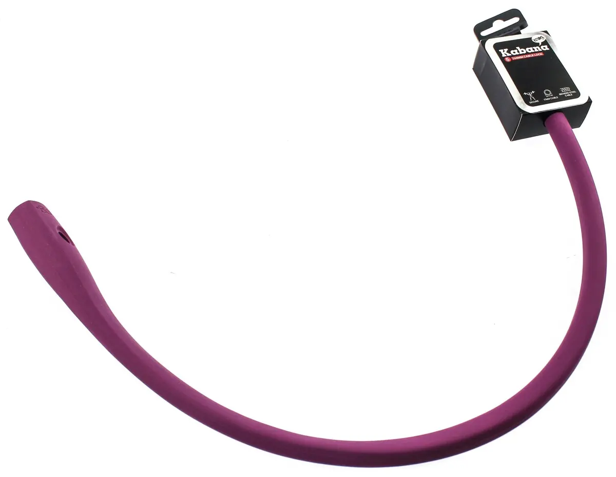 Knog Kabana Cable Bike Lock 740Mm Grape Purple Silicone Steel Cable New 1