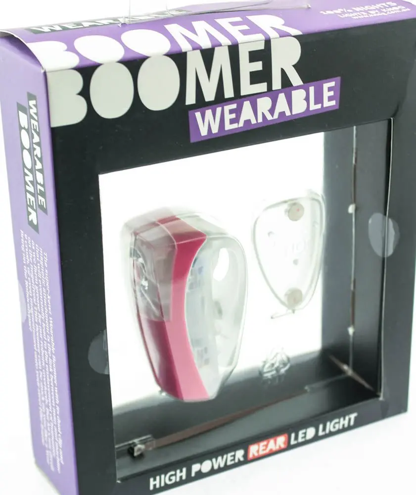 Knog Boomer Wearable Bike Rear Pink W/ Red Led Light 7 Lumens 4 Mode 600M New 1