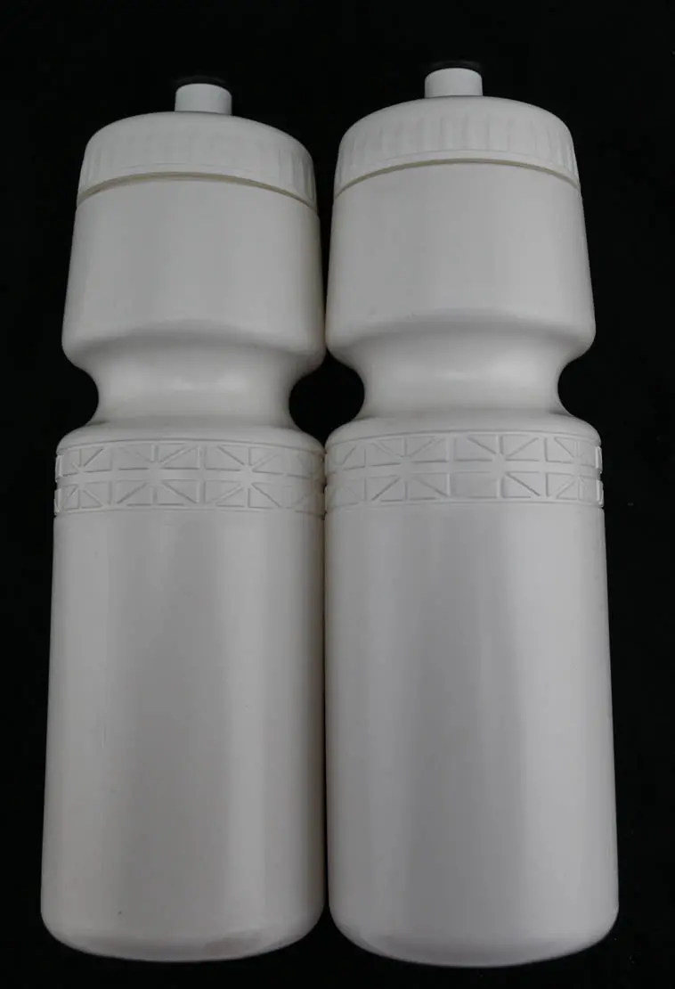 2 Qty 22Oz Ounce Bicycle Water Bottles Screw Cap White New 1