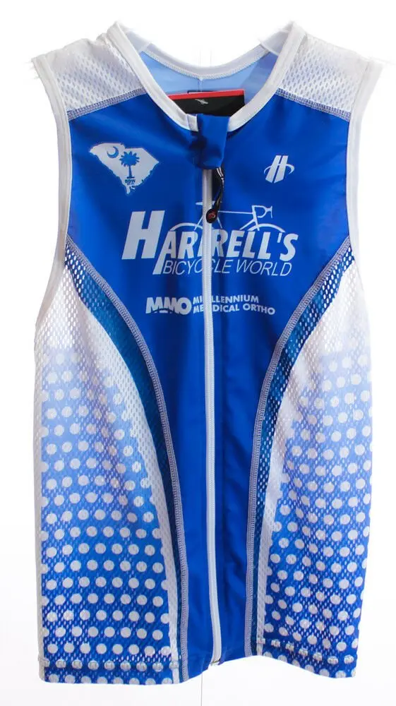 Hincapie Fluid Men's Triathlon Top Xs Cycling Sleeveless Jersey Blue/White New 1