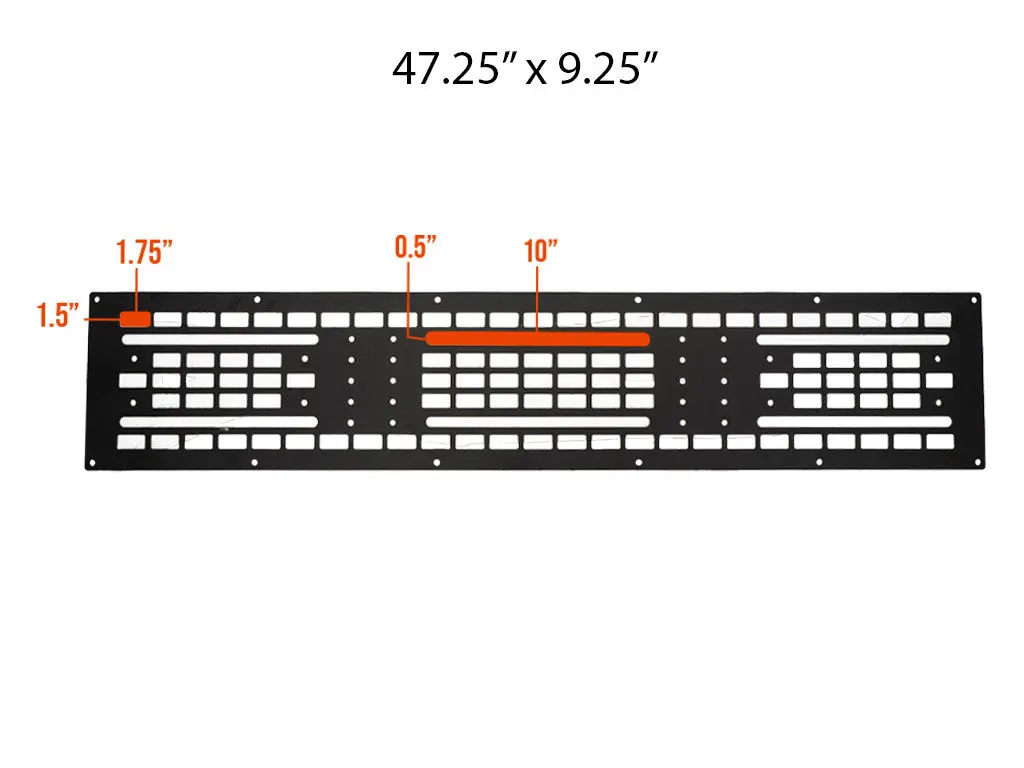 Cali Raised Led - Roof Rack Mounted Molle Gear Panel 2