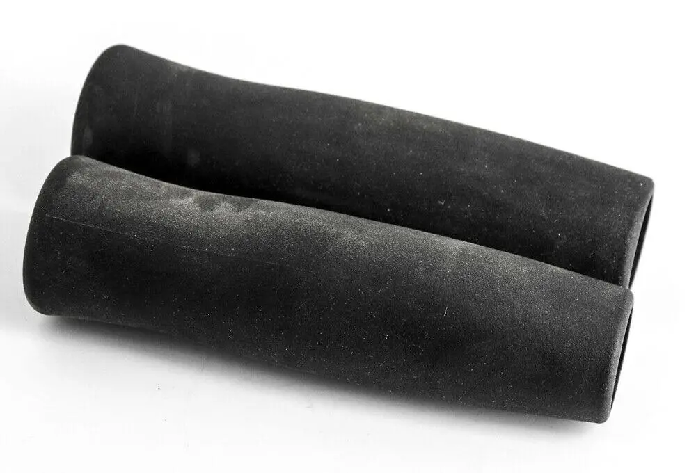 Black Flat Bar Mtb Bmx Hybrid Bike Grips 130Mm New 1