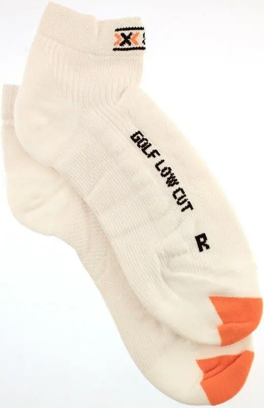 X-Socks Golf Low Cut Women's Msrp $32 7.5 - 9 Eu 39 - 40 Pair White Orange New 1