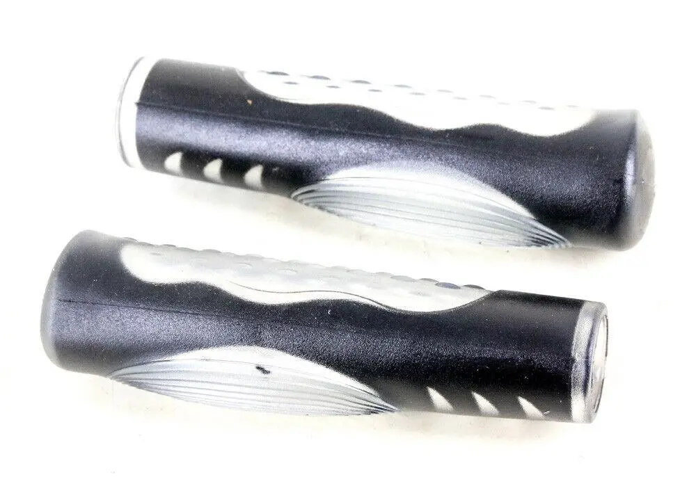 Handlebar Grips Bar Mountain Cross Bike Bicycle Black And Clear 120Mm New 1