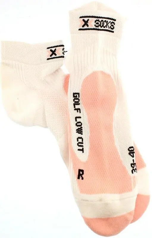 X-Socks Golf Low Cut Women's Msrp $32 Us 7.5 - 9 Eu 39 - 40 Pair White Pink New 2