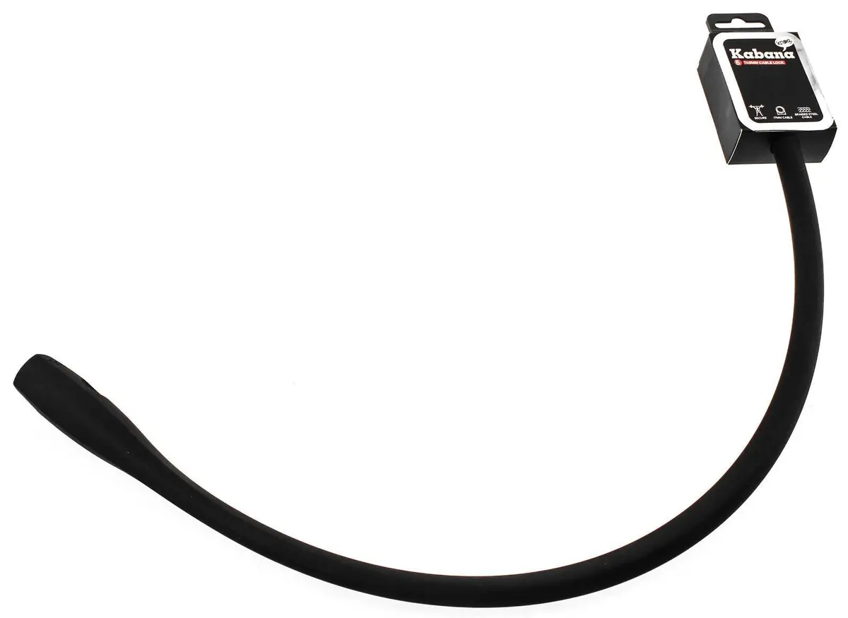 Knog Kabana Cable Bike Lock 740Mm Keyed Black Silicone Steel Cable New 1