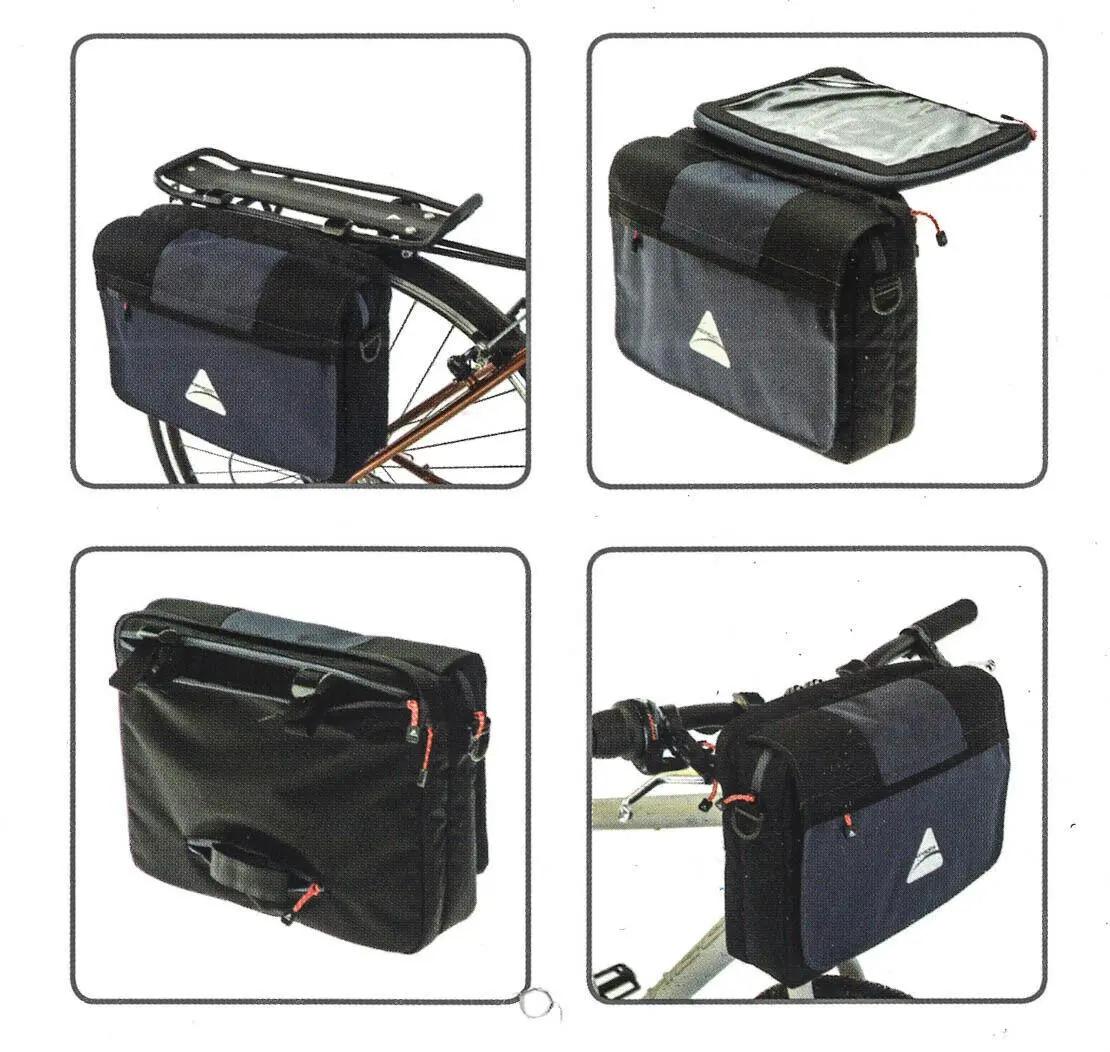 Axiom Itablet Ipad Road / Mtb Bike Handlebar Or Pannier Bag + Shoulder Strap New 1