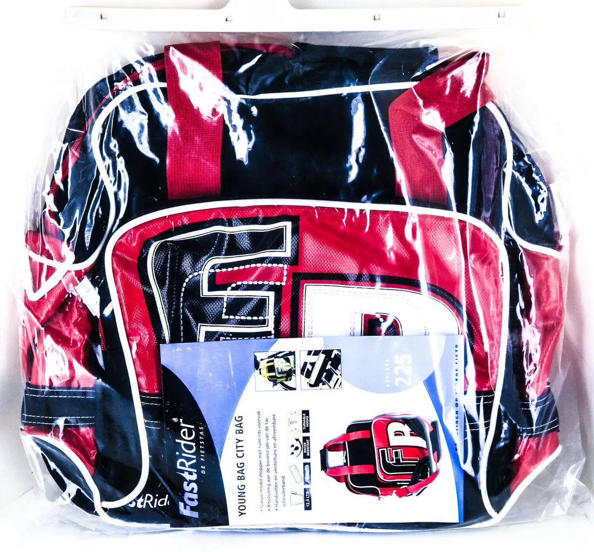 Fastrider Young City Pannier Bike Bag 12.5L Water Resistant Red / Black New 1
