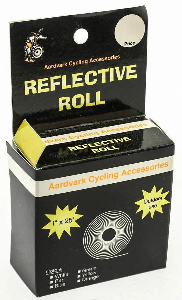 Aardvark Cycling Accessories 3M Reflective Roll 1" X 25' Adhesive 3M Yellow New 1